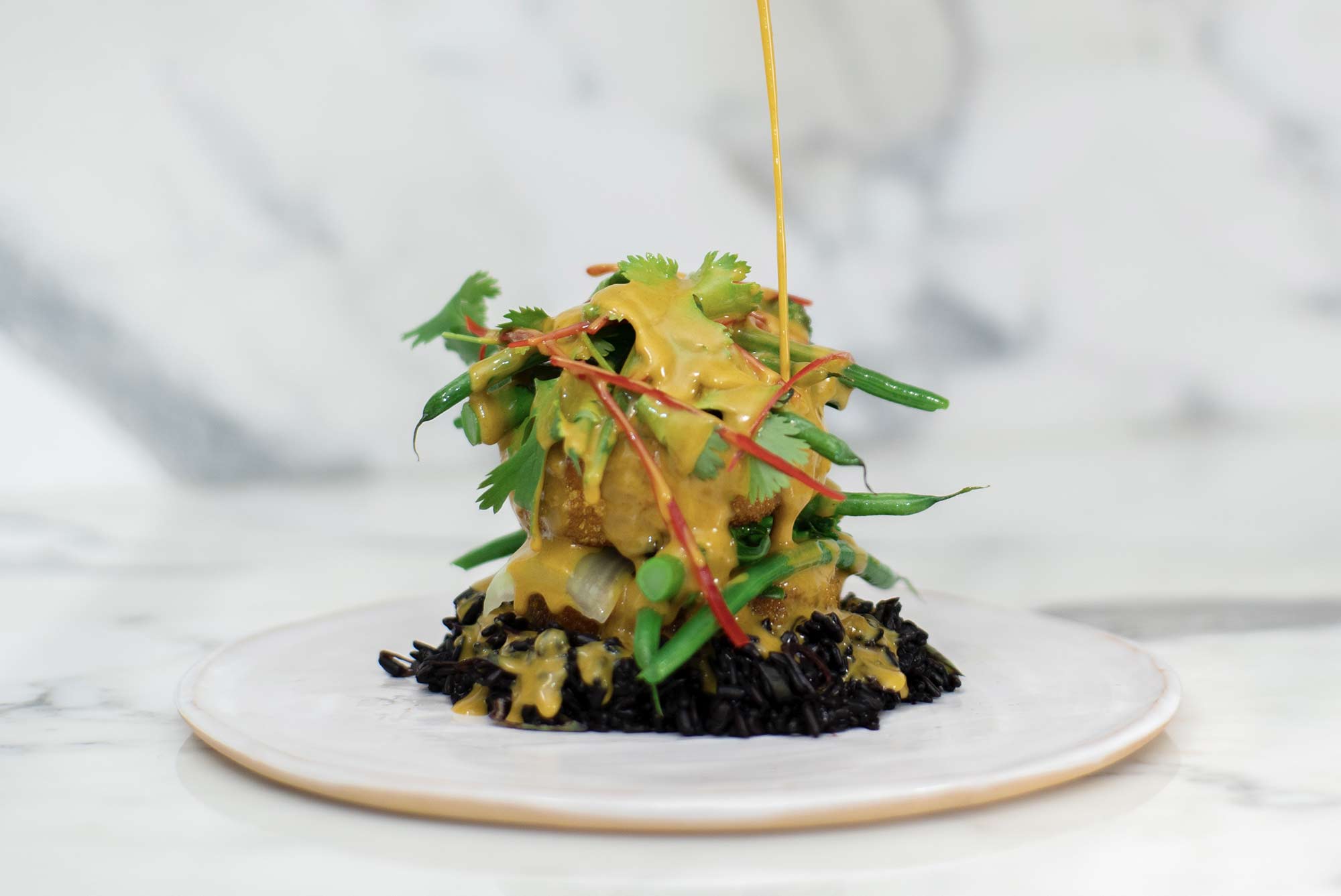 Giant Squash Katsu Nuggets & Black Venus Rice