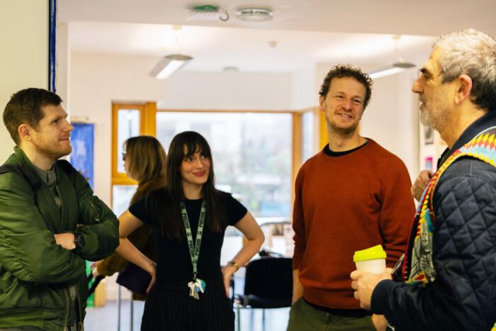 Members of Headway East London talking